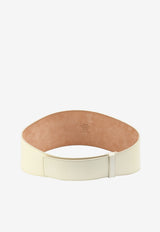 Tom Ford Patent Leather Wide Belt Chalk BO114R-PAT CHA