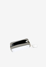 Tom Ford Zipped Cardholder in Metallic Leather Silver Y0183P MRF SLV