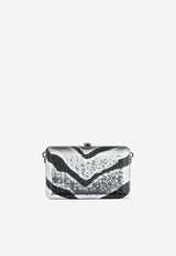 Mini TF Crystal-Embellished Box Clutch with Dual Straps Tom Ford Silver L1118R-X56 BSV