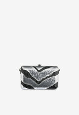 Mini TF Crystal-Embellished Box Clutch with Dual Straps Tom Ford Silver L1118R-X56 BSV