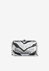 Mini TF Crystal-Embellished Box Clutch with Dual Straps Tom Ford Silver L1118R-X56 BSV