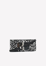 Natalia Leopard Sequined Metallic Clutch Tom Ford Silver LM282P-X69 BSV