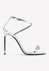 Tom Ford 105 Crystal Chain Sandals in Metallic Leather Silver W2406S-MCA PAS