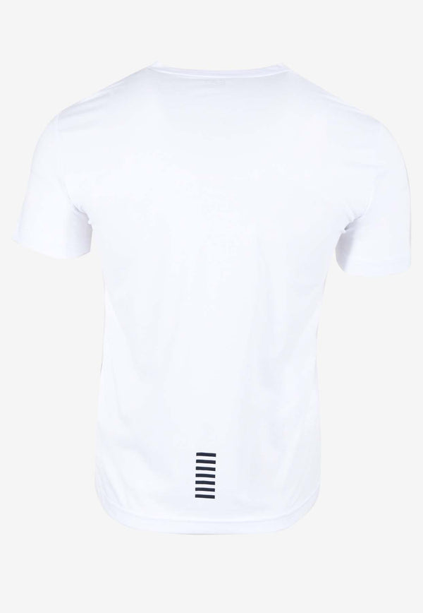 EA7 Emporio Armani Logo Print Crewneck T-shirt White 8NPT51-PJM9ZWHITE