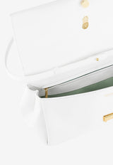 Aquazzura Twist Clutch in Nappa Leather TWICLUC0-NAPOWL OFF WHITE/LIGHT White