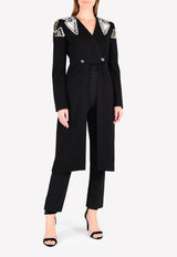 Empire Embellished Long Sleeve Evening Coat