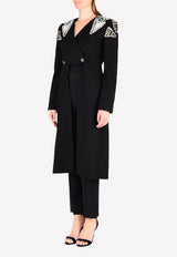 Empire Embellished Long Sleeve Evening Coat