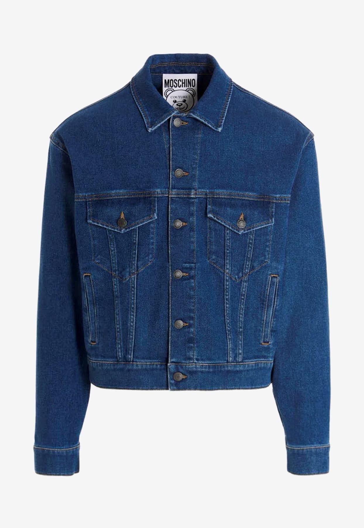 Logo-Embroidered Denim Jacket – THAHAB KW