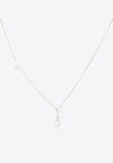 Vivid Jewelers Special Order - Bespoke Arabic Letter س Necklace in White-Gold and Diamonds White Gold