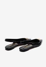Tom Ford Pointed Toe Ballerina Flats in Patent Leather Black W3163T-LCL072 U9000