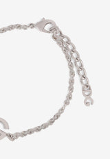 Dolce & Gabbana Chain Logo Monogram Bracelet Silver WBN5W1 W1111 87655