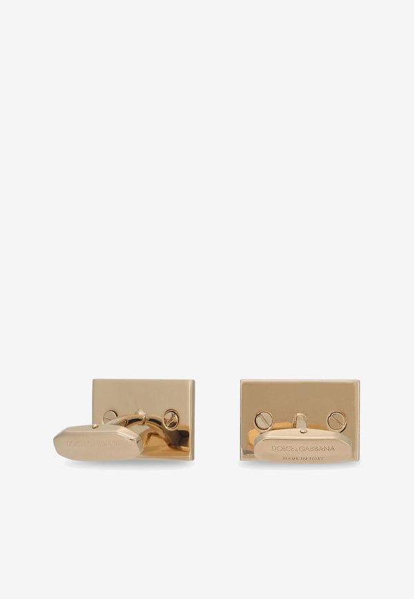 Dolce & Gabbana Logo Plate Cufflinks Gold WFP1T1 W1111 ZOO00