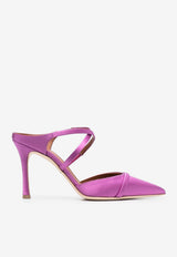 Malone Souliers Yoana 90 Pointed Satin Mules Violet YOANA 90-1 VIOLET