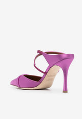 Malone Souliers Yoana 90 Pointed Satin Mules Violet YOANA 90-1 VIOLET