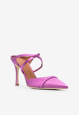 Malone Souliers Yoana 90 Pointed Satin Mules Violet YOANA 90-1 VIOLET