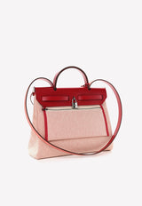 Pegase Pop Herbag Zip Retourne 31 PM in Rouge Piment Vache Hunter and Toile