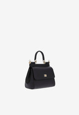 Dolce & Gabbana Small Sicily Top Handle Bag in Dauphine Leather BB6003 A1001 80999