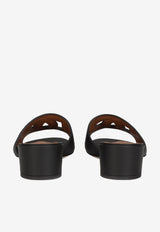 Dolce & Gabbana Bianca 40 DG Millenials Open Mules in Calfskin-Black-CR1139 AO049 80999