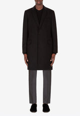 Dolce & Gabbana Black Single-Breasted Wool and Cashmere Coat G007ST HUMJ2 N0000