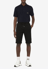 Dolce & Gabbana Blue Logo Plate Polo T-shirt in Cotton Piqué G8KK1T FU7EN B0665