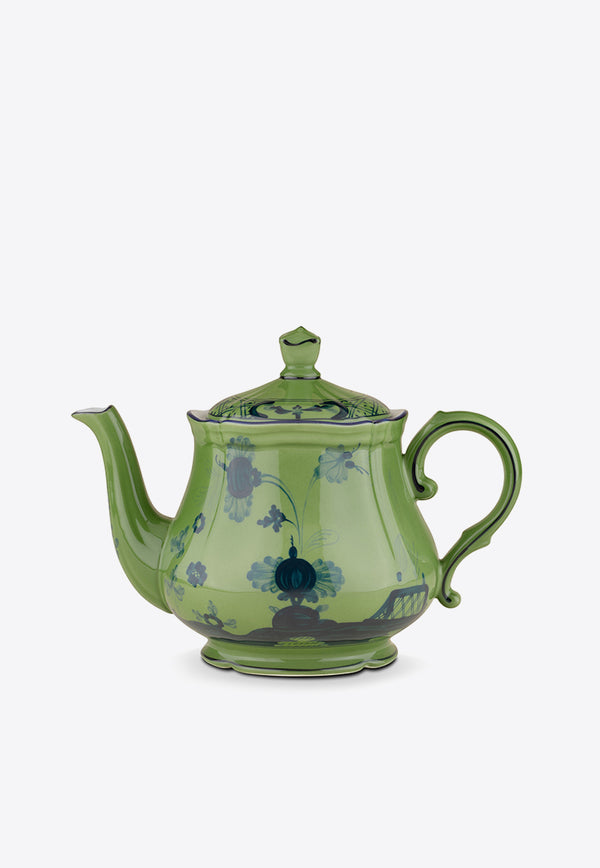 Ginori 1735 Oriente Italiano Teapot with Cover Green 003RG00 FTE400 01 0068 G00123600