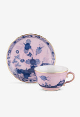 Ginori 1735 Oriente Italiano Tea Cup and Saucer Pink 003RG00 FTZ401010220G00124500 + 003RG00 FPT401010150G00124500