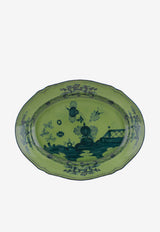 Ginori 1735 Small Oriente Italiano Oval Platter Green 003RG00 FVS130010340G00123600