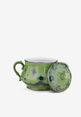 Ginori 1735 Oriente Italiano Sugar Bowl with Lid Green 003RG00 FZU000010270G00123600
