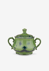 Ginori 1735 Oriente Italiano Sugar Bowl with Lid Green 003RG00 FZU000010270G00123600
