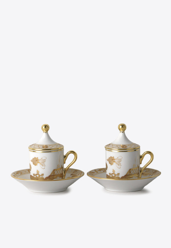 Ginori 1735 Oriente Italiano Coffee Set - Set of 2 White 004RG00 FX9176LXG00133000
