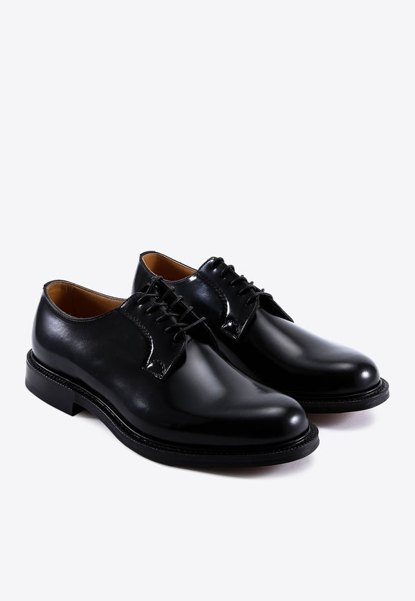 Church's Shannon Leather Derby Shoes Black EEB0019XV_F0AAB