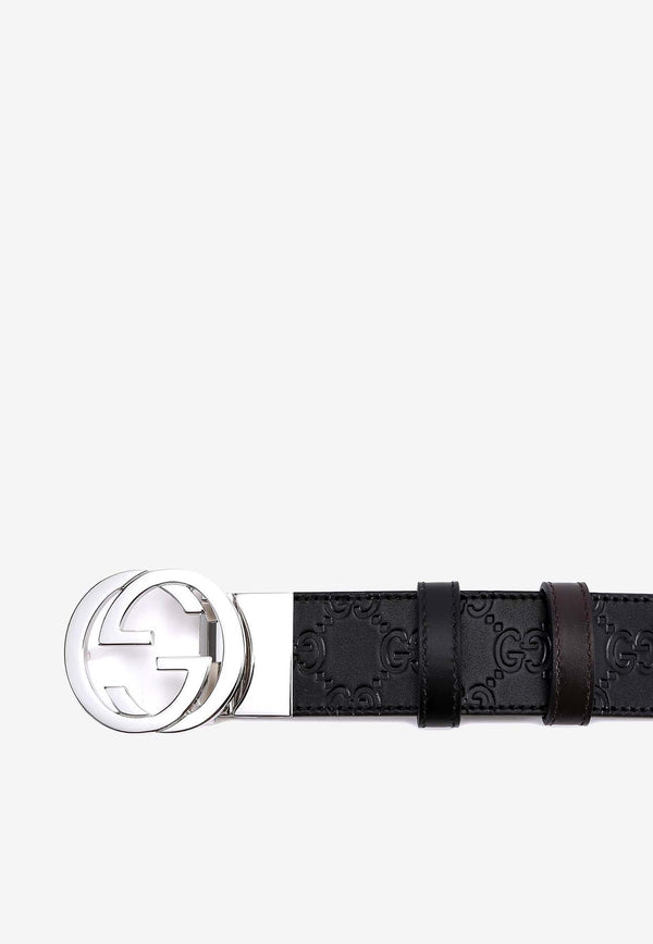 Gucci Double G Leather Belt Black 473030CWCWN_1070