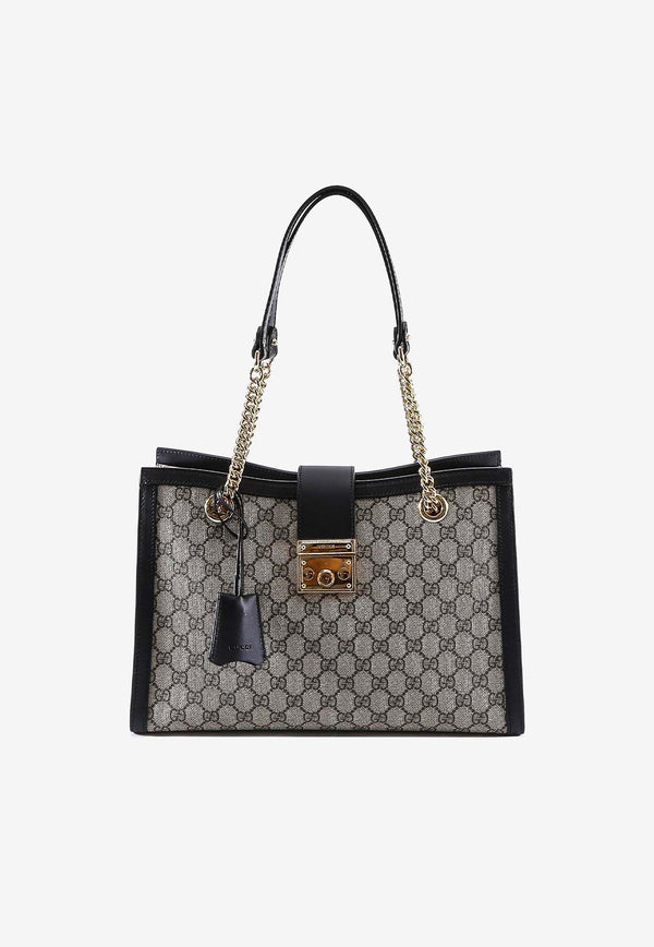 Gucci Medium GG Padlock Shoulder Bag Black 479197KHNKG_9769