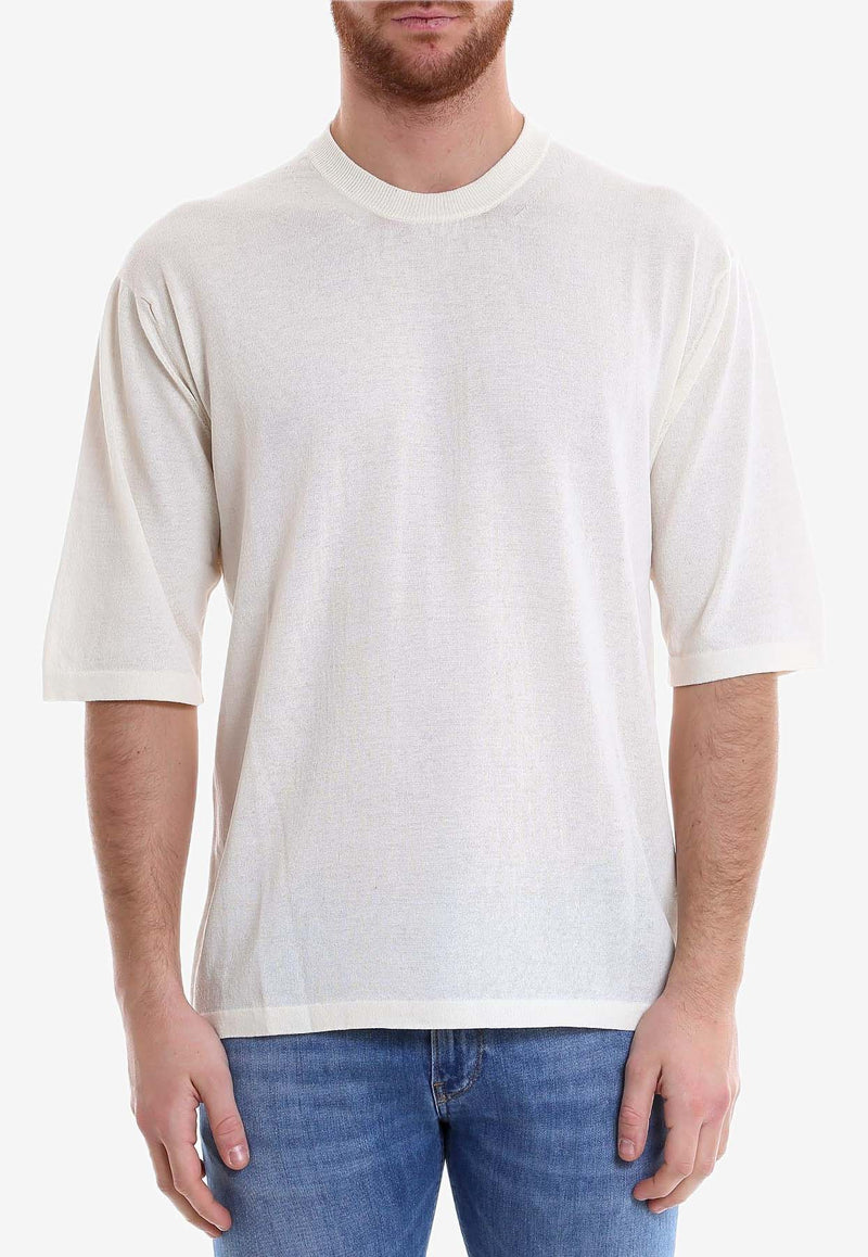 Roberto Collina Nuur Basic Crewneck T-shirt White RV10121_RV1003