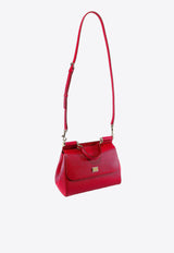 Dolce & Gabbana Large Sicily Top Handle Bag in Dauphine Leather Red BB6002A1001_80303