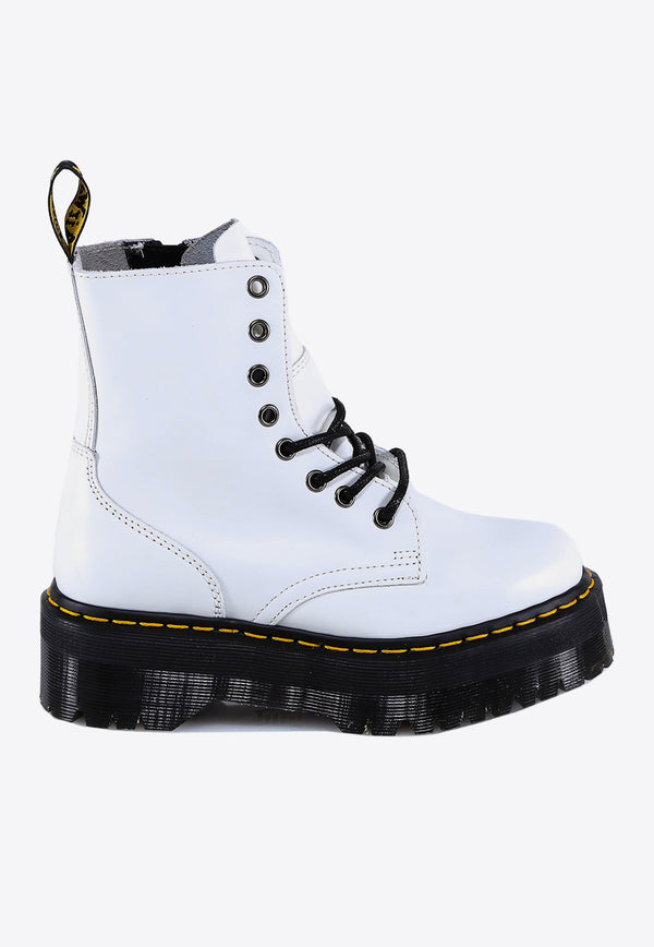 Dr. Martens Jadon Leather Platform Boots White 15265100_WHITE
