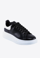 Alexander McQueen Oversized Leather Low-Top Sneakers Black 553680WHGP5_1070