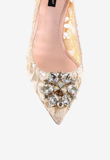 Dolce & Gabbana Belluci 60 Swarovski Crystals Lace Pumps Beige CD0066AL198_80240