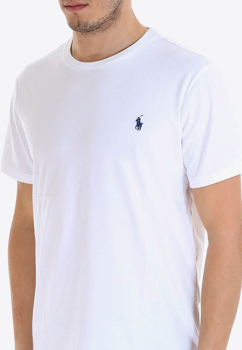 Polo Ralph Lauren Logo Embroidered Basic T-shirt White 710680785_003
