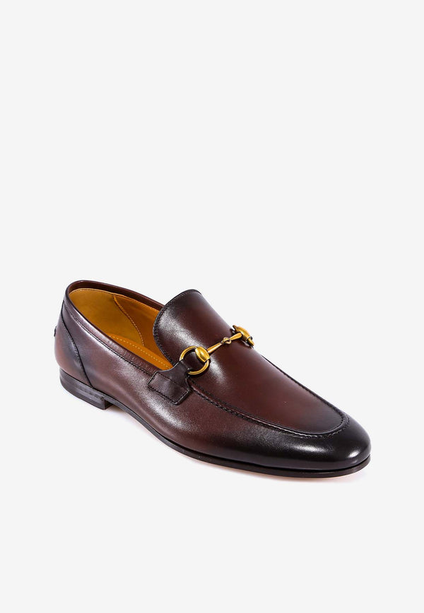 Gucci Jordaan Horsebit Leather Loafers Brown 406994BLM00_2024