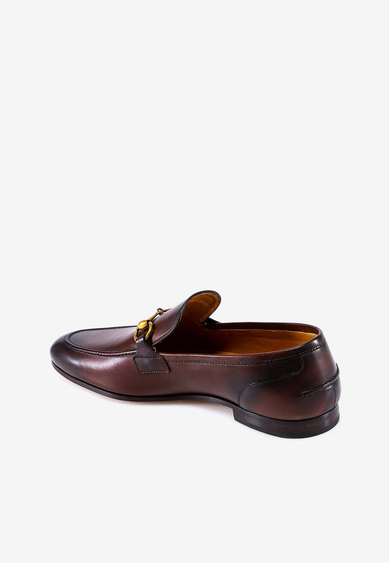 Gucci Jordaan Horsebit Leather Loafers Brown 406994BLM00_2024