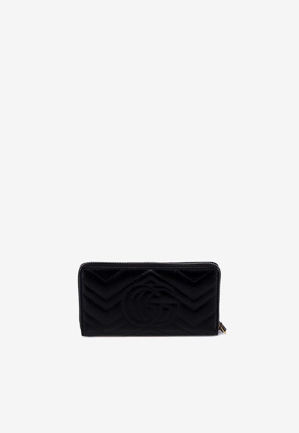 Gucci GG Marmont Zip-Around Leather Wallet Black 443123DTD1T_1000