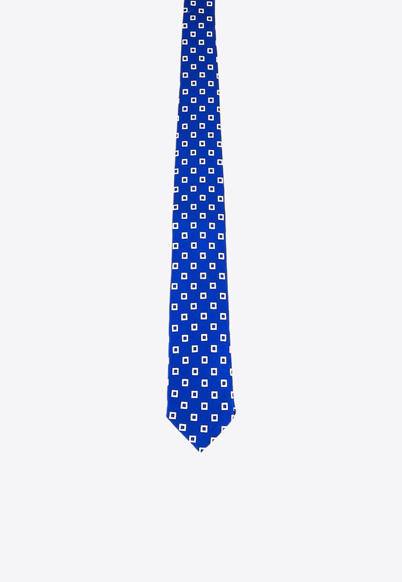 Nicky Milano Patterned Silk Tie Blue PRIMAETWIL_1