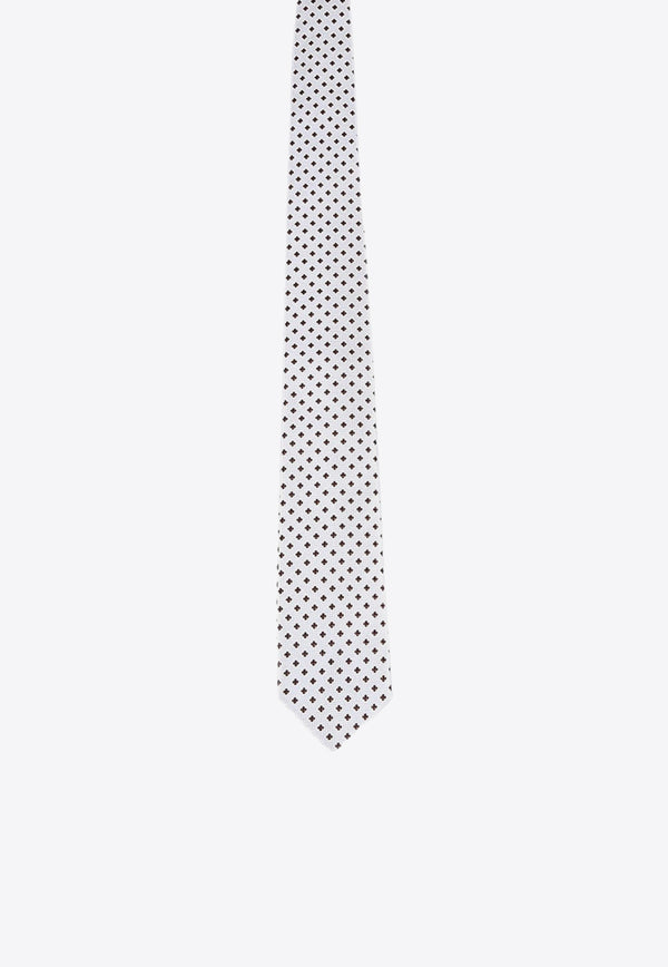 Nicky Milano Patterned Silk Tie Brown PEZZOBIOPER_4