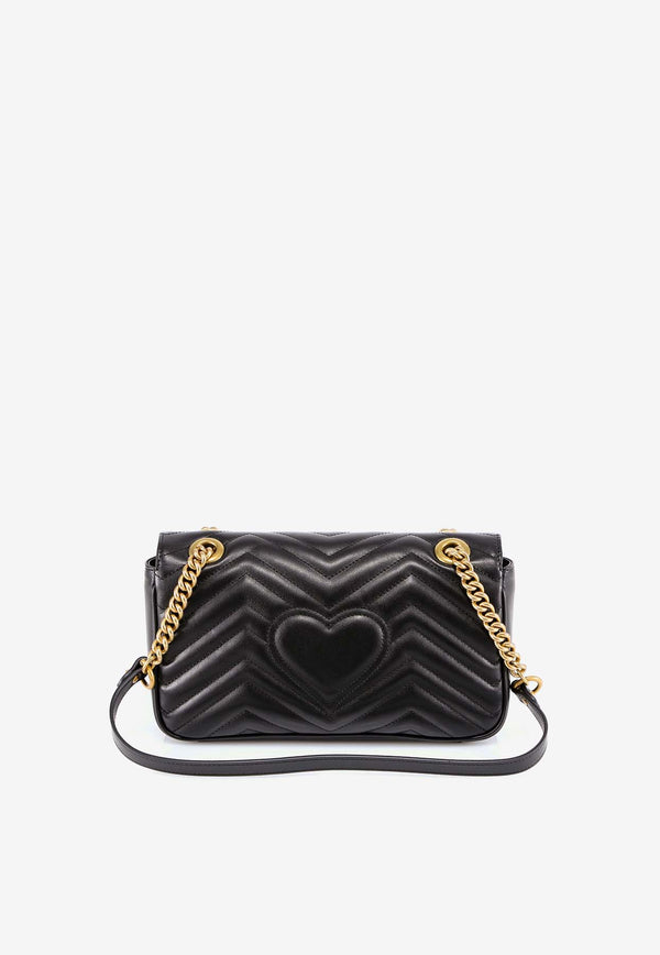 Gucci Small GG Marmont Matelassé Shoulder Bag Black 443497DTDIT_1000