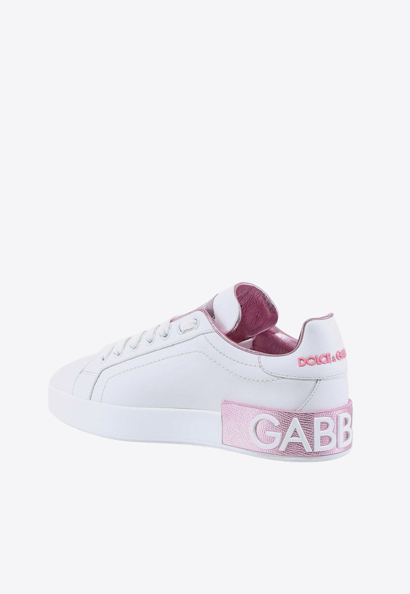 Dolce & Gabbana Portofino Low-Top Leather Sneakers White CK1544AX615_87587