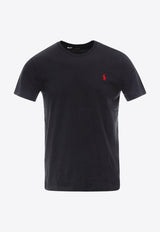 Polo Ralph Lauren Logo Embroidered Basic T-shirt Black 710680785_001