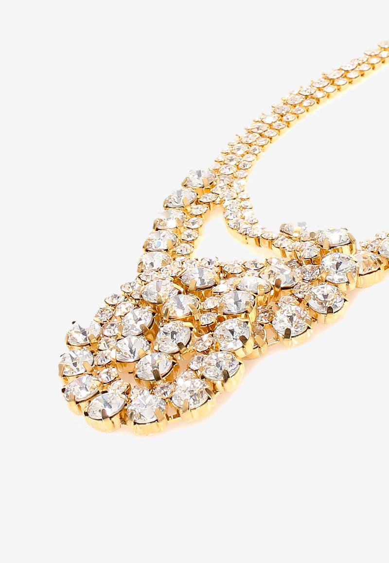 Silvia Gnecchi Sharona Crystal Embellished Necklace Gold 010SHARONA_ORO