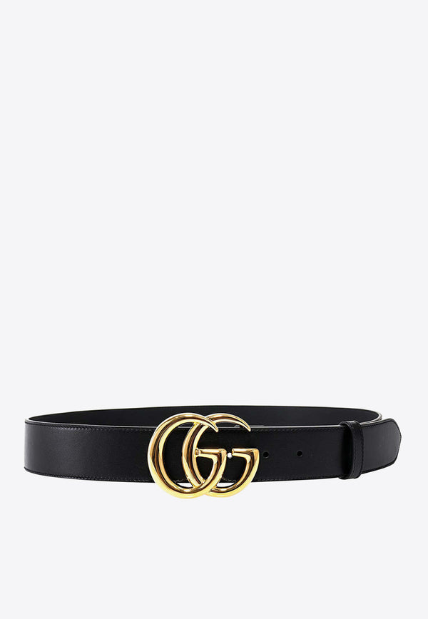 Gucci GG Buckle Leather Belt 4068310YA0G_1000 Black