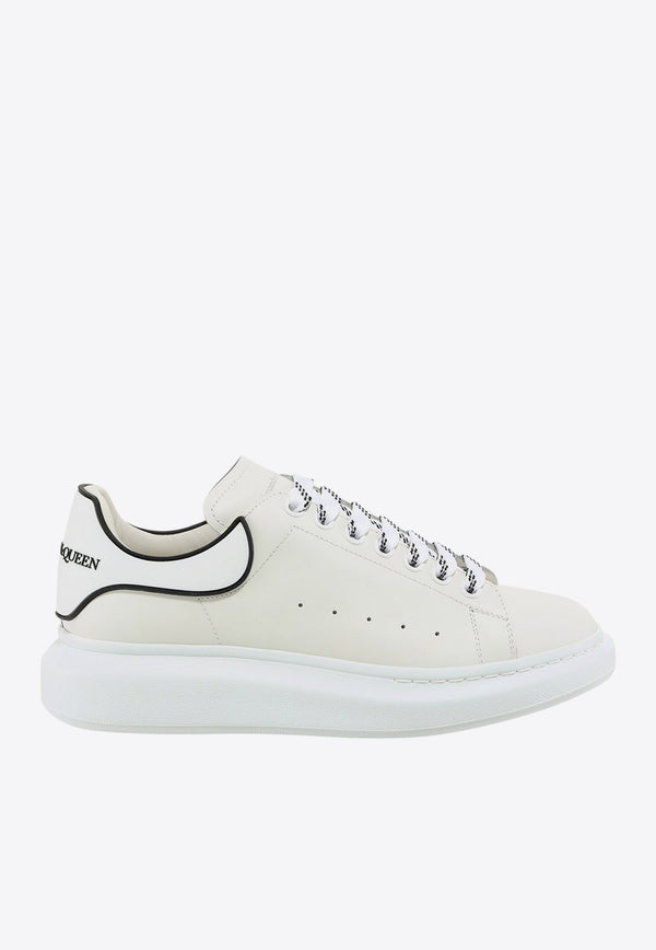 Alexander McQueen Oversized Leather Low-Top Sneakers White 625156WHXMT_9074